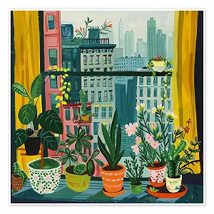 Постер DejaReve New York Through My Plants 70 x 70 см - Фото 1