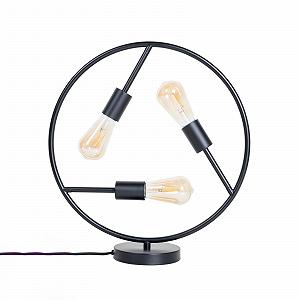 Настільна лампа Lucande Linnard дизайнерська модерн метал 3 лампи E27 чорна - Фото 1