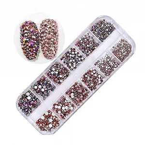 Набір Блискучі Троянди Золоті 12 Стилів для DIY прикрас - Фото 1