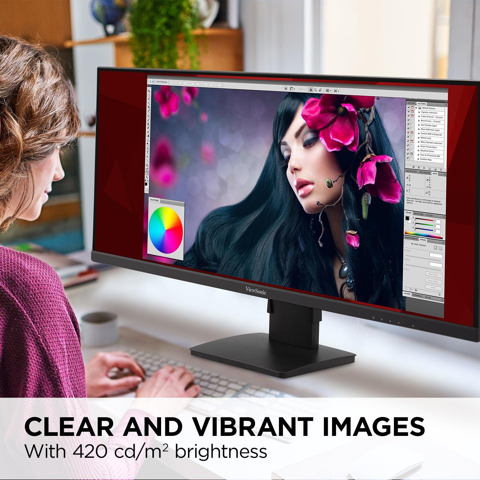 Монитор Viewsonic VA3456-MHDJ 34 дюйма UWQHD IPS HDR10 Черный, фото №5