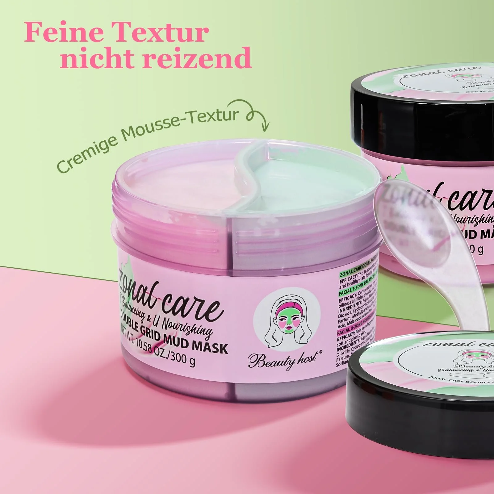 Маска Глиняна Zonal Care Double-Grid для регулювання жирності шкіри - Маска для глибокого очищення, фото №4