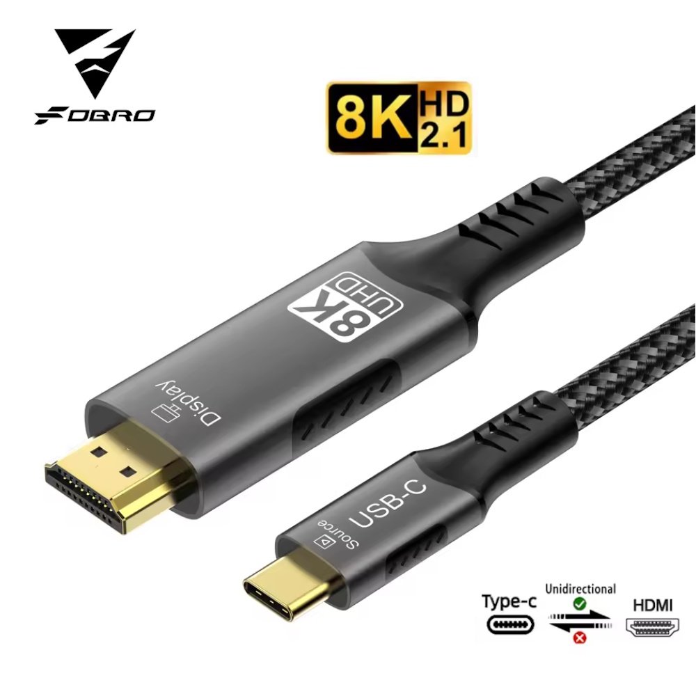 Кабель FDBRO перехідник USB-C to HDMI v2.1 8K 3m, фото №1