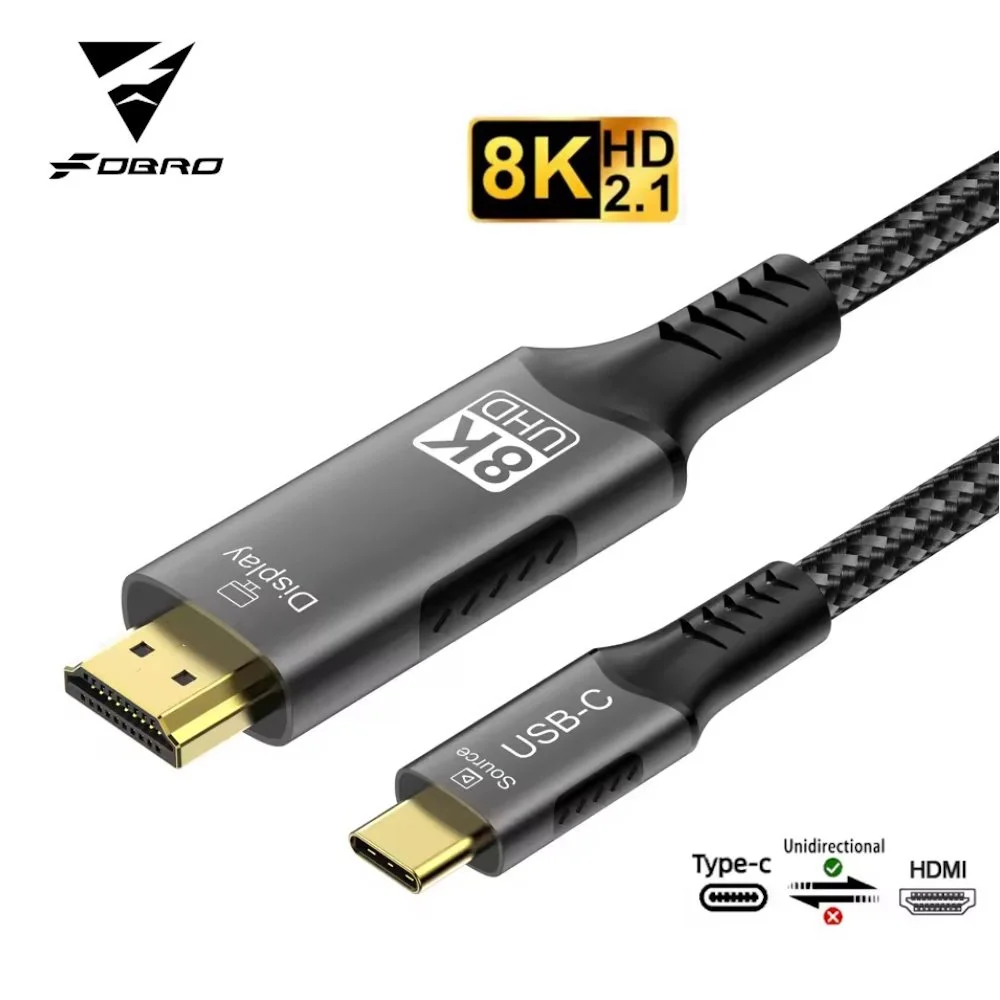 Кабель FDBRO переходник USB-C to HDMI v2.1 8K 3m, фото №1