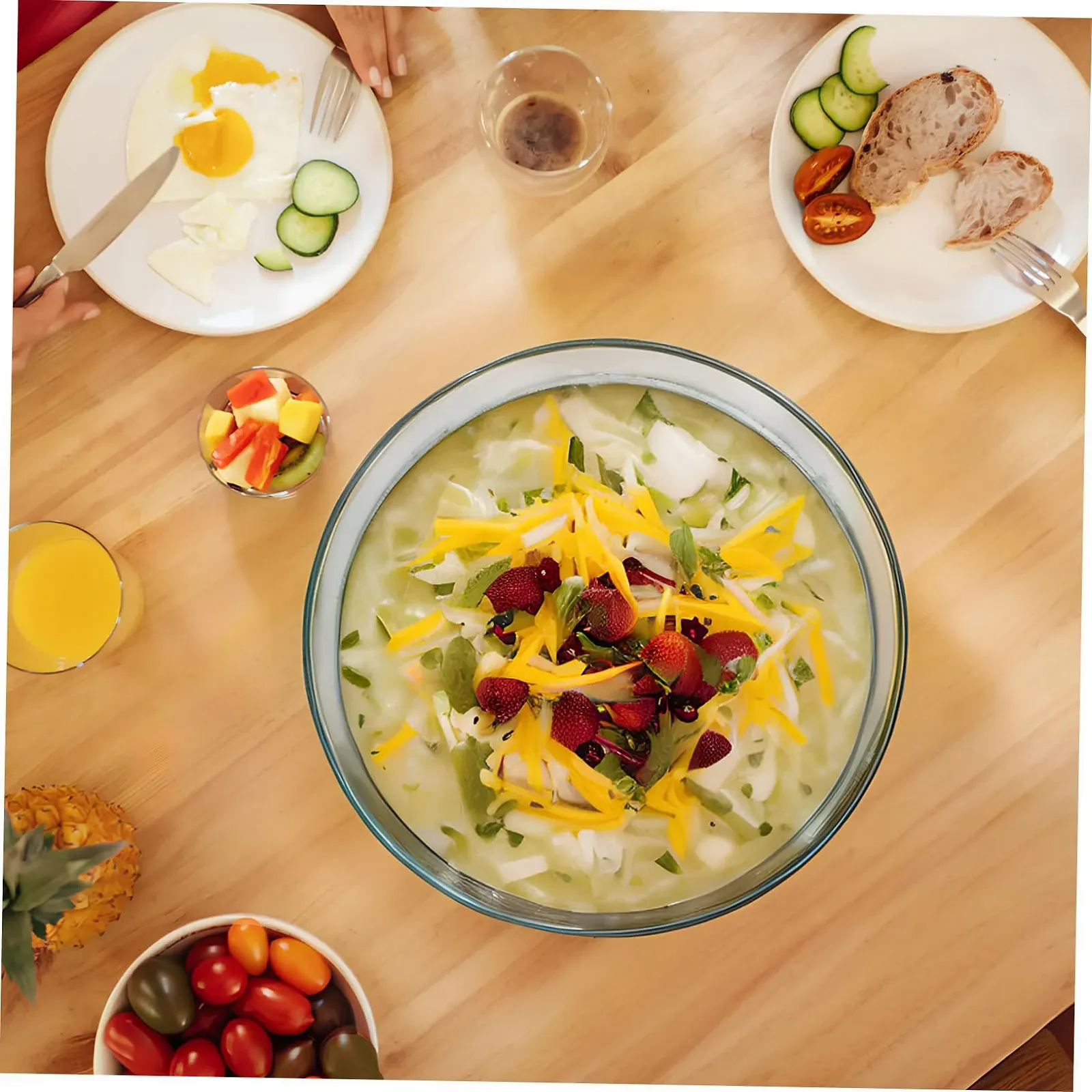 Набір форм з боросилікатного скла круглий з кришкою, фото №6