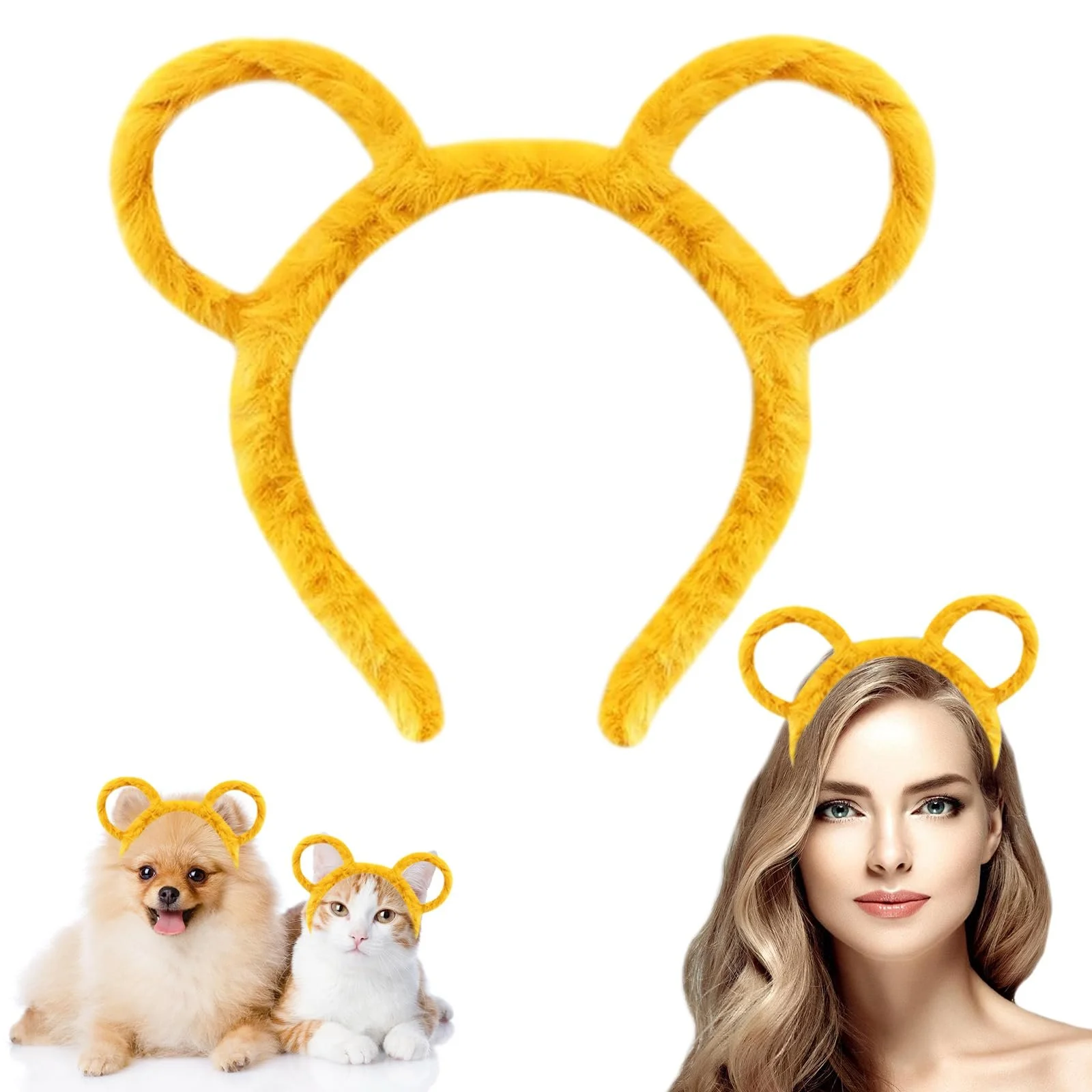 Обруч Медвежонка Ушки Желтый, фото №1