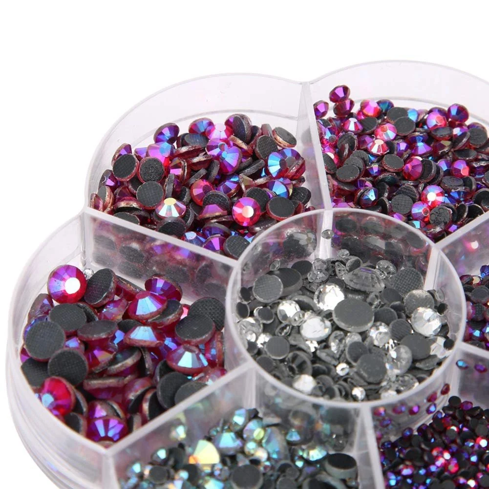 Стрази Скло 2–6 мм 2100 шт. Кольори в асортименті, фото №8