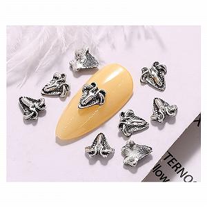 Прикраса для нігтів Металеві заклепки в стилі ретро панк сріблясті, 10 шт - Фото 1