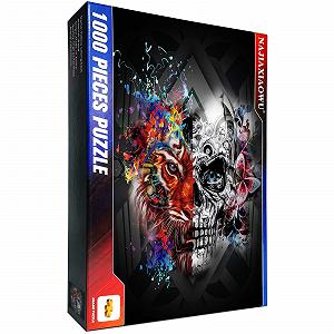 Пазл Tiger Skull DIY деревянный 1000 элементов 75 x 50 см synthetic.ua - Фото 1