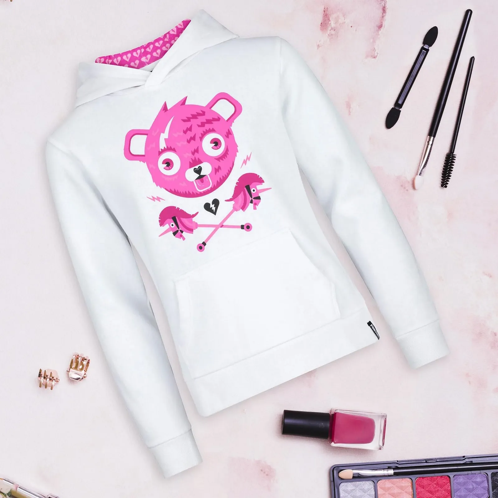 Худі FORTNITE Cuddly Bear Білий Довгий Рукав Дитячий Унісекс, фото №4