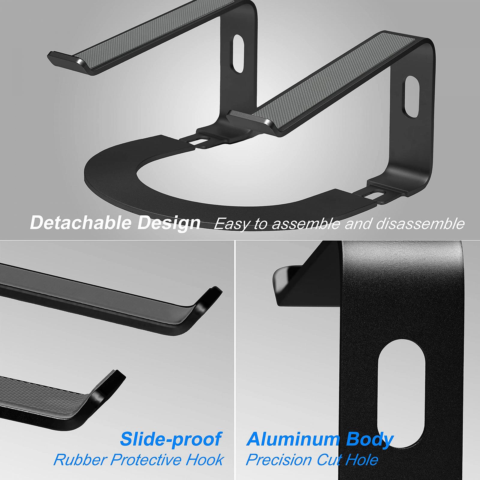 Підставка для ноутбука Konsol: Знімна з вентиляцією, портативна сумісна з ноутбуками 10-15,9 дюймів MacBook, HP, Dell, Lenovo, Samsung, Acer, Huawei (Чорна вигнута), фото №5 Підставка для ноутбука Konsol: Знімна з вентиляцією, портативна сумісна з ноутбуками 10-15,9 дюймів MacBook, HP, Dell, Lenovo, Samsung, Acer, Huawei (Чорна вигнута), фото №5