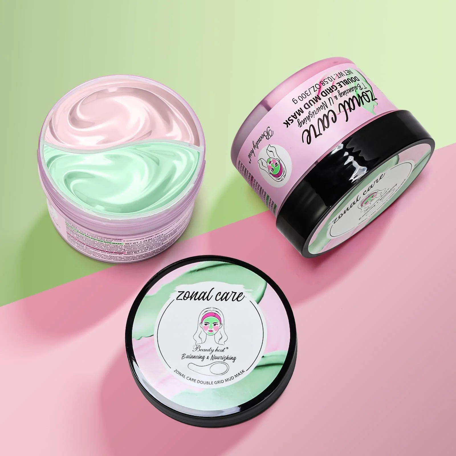 Маска Глиняна Zonal Care Double-Grid для регулювання жирності шкіри - Маска для глибокого очищення, фото №3