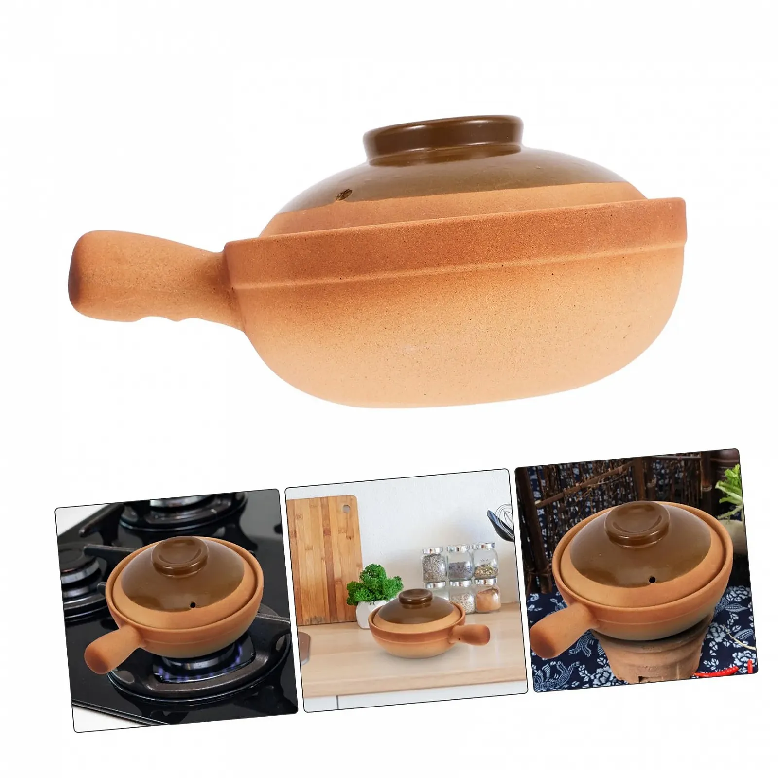 Горшок глиняный Traditional Chinese с крышкой 850 ml жаропрочный, фото №8