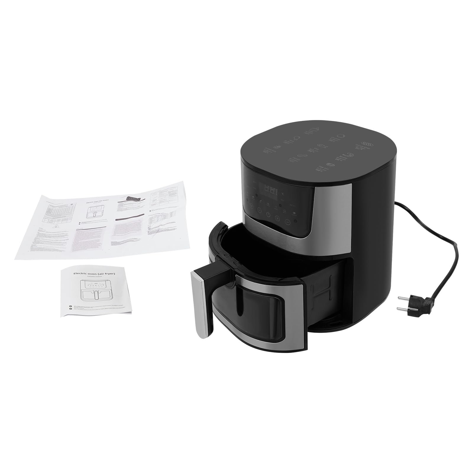 Мультипіч Digital Hot Air Fryer 7L Family Size сенсорний дисплей 9 програм чорна, фото №8 Мультипіч Digital Hot Air Fryer 7L Family Size сенсорний дисплей 9 програм чорна, фото №8