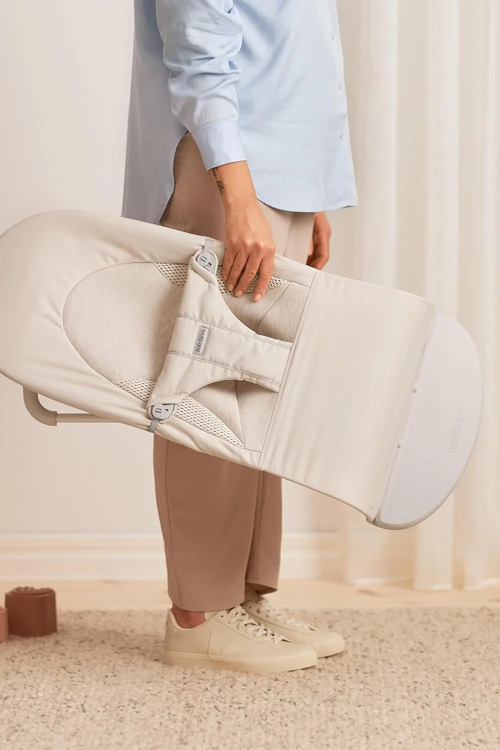 Крісло-гойдалка BabyBjorn Balance Soft / Тканина джерсі / Білий, фото №8