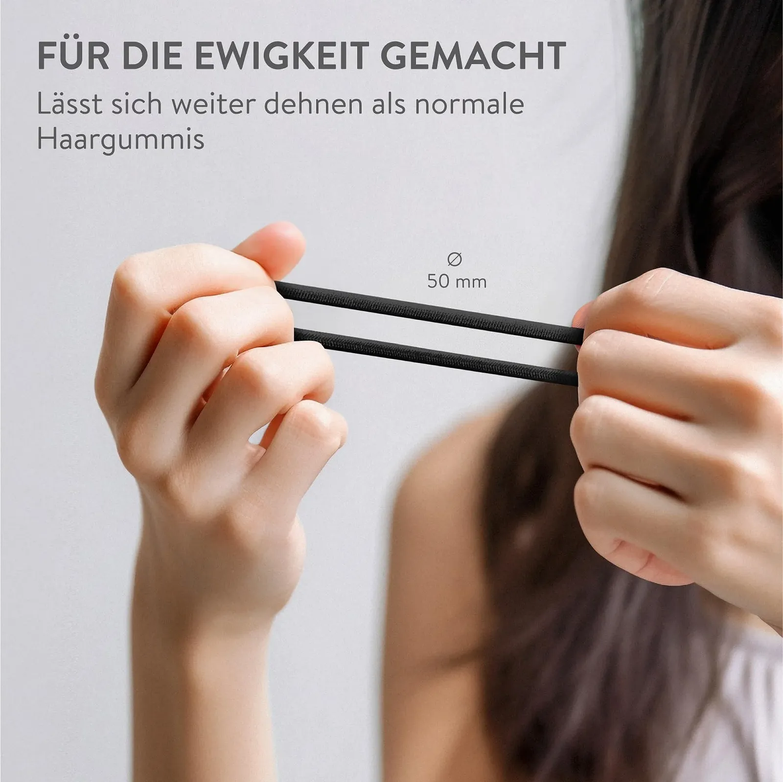 Гумові кільця для волосся H&S для дівчат, Чорний, Упаковка 100 шт, фото №6