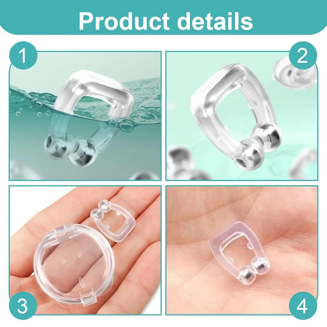 Кліпса проти хропіння Магнітний роздільник для носа проти хропіння з ароматизованими кульками для кращого дихання та гарного сну, фото №4 Кліпса проти хропіння Магнітний роздільник для носа проти хропіння з ароматизованими кульками для кращого дихання та гарного сну, фото №4