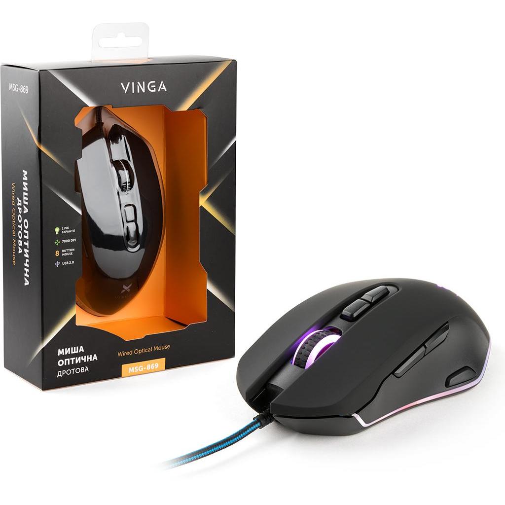 Компьютерная мышь Vinga msg-869 black MSG-869, фото №11 Компьютерная мышь Vinga msg-869 black MSG-869, фото №11