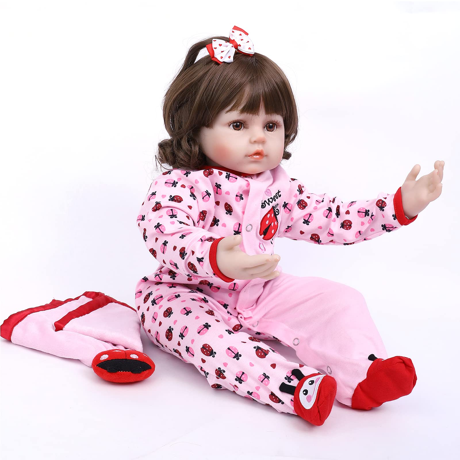 Лялька реборн ZIYIUI 60 см, дівчинка, подарунок на день народження, фото №6