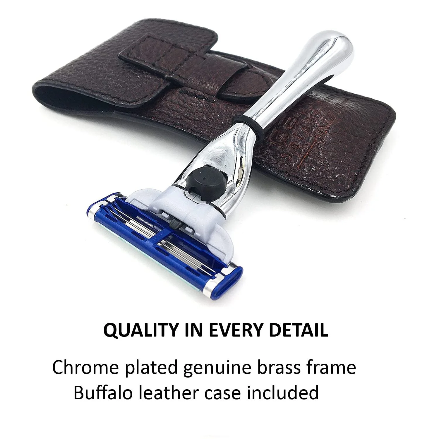 Дорожная бритва Parker Mach 3 с кожаным чехлом Leather Case, фото №3 Дорожная бритва Parker Mach 3 с кожаным чехлом Leather Case, фото №3