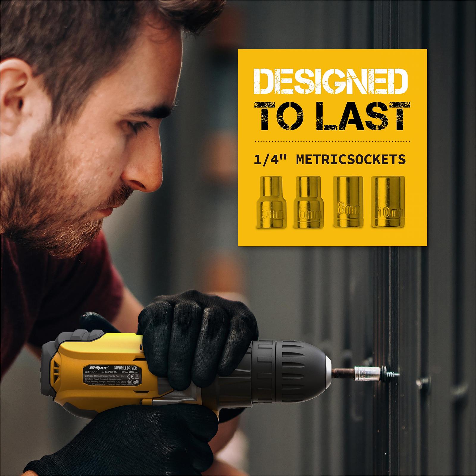 Набор Hi-Spec 30-Инструмент DIY Компактный с 18 В Аккумуляторная Дрель, Дрель, Аккумуляторная Дрель и Отвертка, Молоток - Все Важные Ручные Инструменты и Аксессуары, фото №5 Набор Hi-Spec 30-Инструмент DIY Компактный с 18 В Аккумуляторная Дрель, Дрель, Аккумуляторная Дрель и Отвертка, Молоток - Все Важные Ручные Инструменты и Аксессуары, фото №5