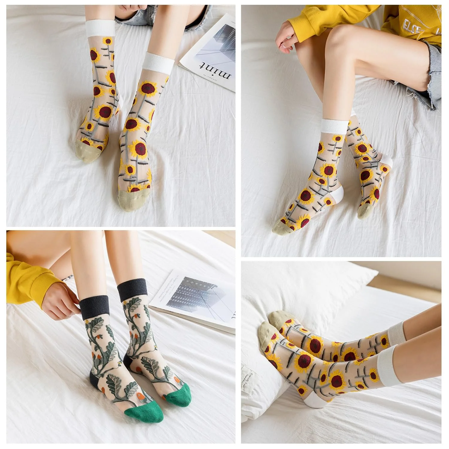 Шкарпетки з рюшами Жіночі прозорі 6 пар, фото №6 Шкарпетки з рюшами Жіночі прозорі 6 пар, фото №6