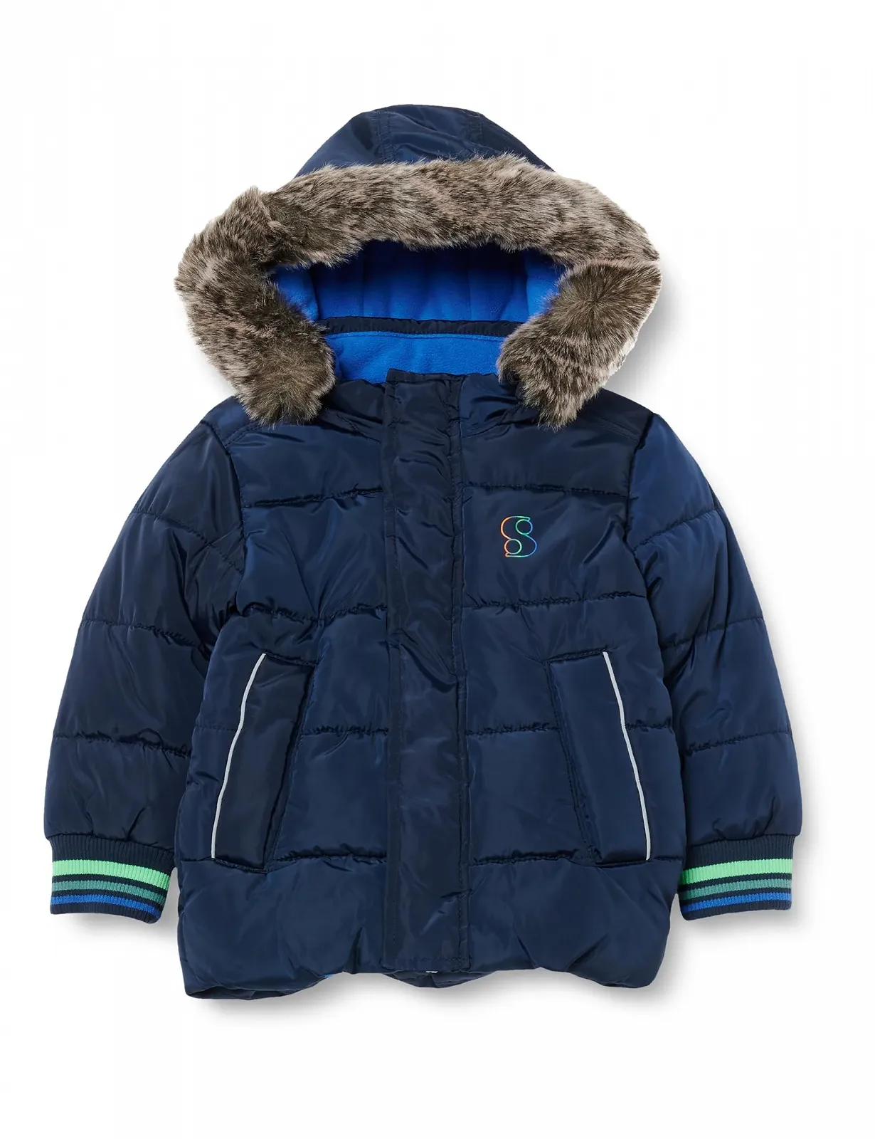 Куртка стеганная s.Oliver со съемным искусственным мехом, фото №1