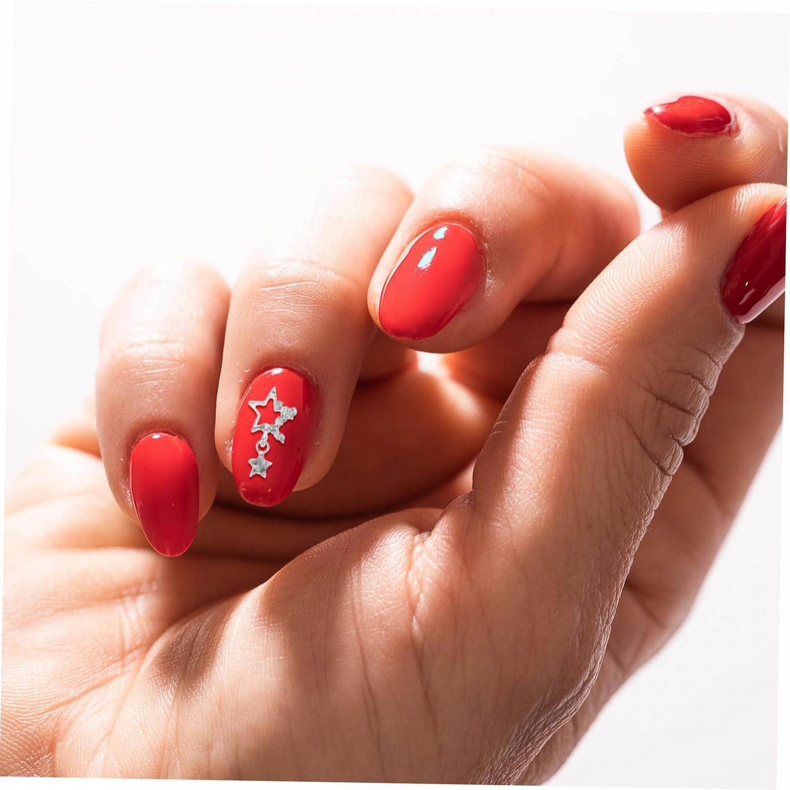 Украшения для ногтей WOONEKY Звезды, 20 шт, подвески, стразы для ногтей, украшения для ногтей из сплава цинка со стразами для акриловых ногтей, фото №4