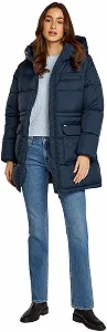 Пуховик Tommy Jeans Midi Puffer з капюшоном - Фото 1