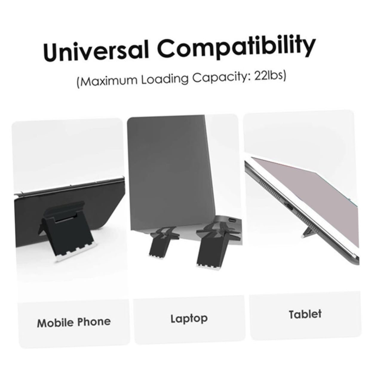 Подставка для ноутбука Портативная Компактная Эргономичный дизайн 2 шт. Черный, фото №7