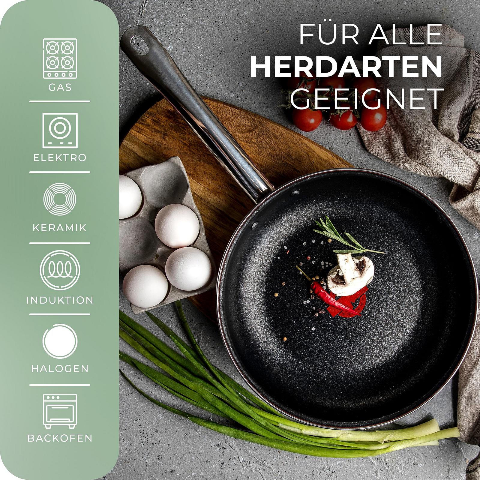 Сковорода Novaliv Energy-Saving 28 см Эмалированная сталь Антипригарное покрытие Нержавеющая сталь, фото №3 Сковорода Novaliv Energy-Saving 28 см Эмалированная сталь Антипригарное покрытие Нержавеющая сталь, фото №3