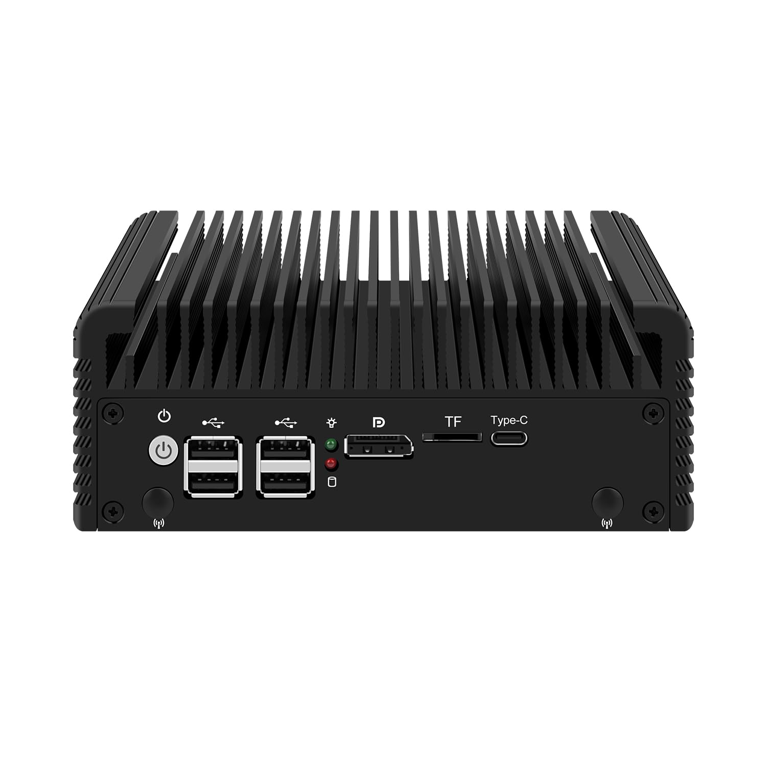 Міні-ПК HUNSN RJ38 Intel Alder Lake-N 12th Gen N100 5 x 2.5GbE I226-V 2 x HDMI DP TF Type-C Barebone, фото №2