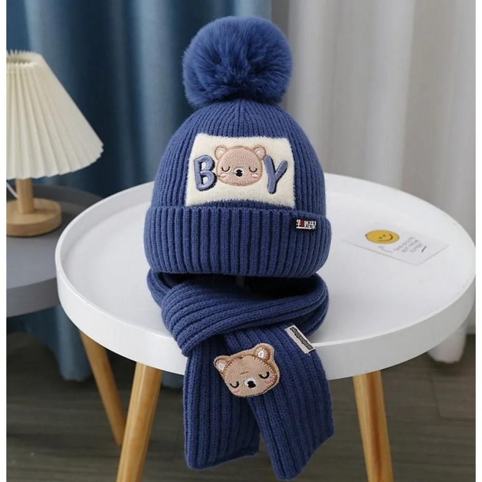 Комплект зимний шапка+шарф Boy 5 цветов, фото №3 Комплект зимний шапка+шарф Boy 5 цветов, фото №3