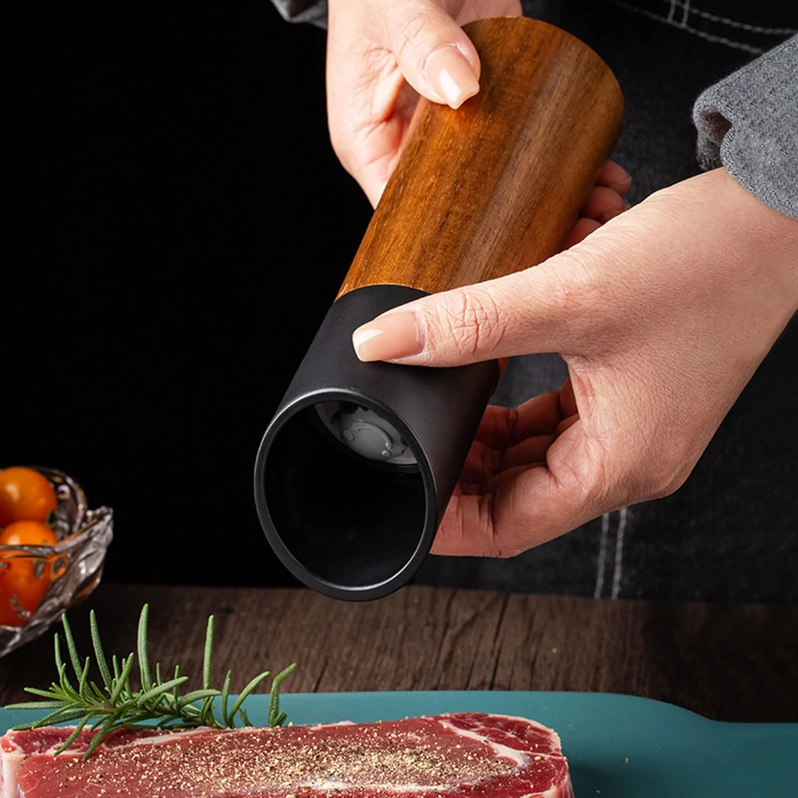 Ручний млин для солі та спецій з дерева, регульований механізм помелу, функціональна дерев'яна, фото №8 Ручний млин для солі та спецій з дерева, регульований механізм помелу, функціональна дерев'яна, фото №8