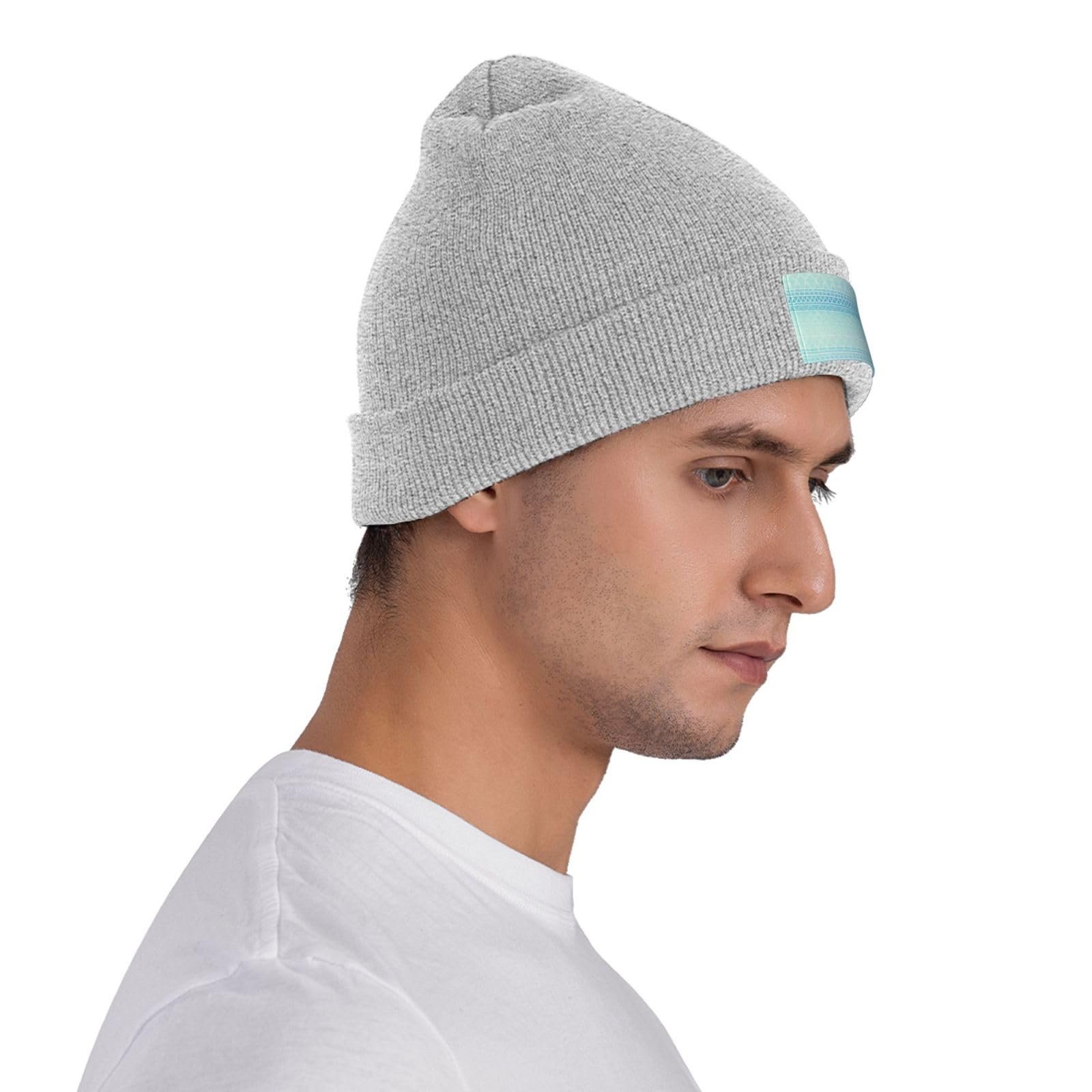 Шапка-біні з плавним градієнтом для жінок, тепла зимова в'язана Slouchy Skull Cap з манжетами, фото №6 Шапка-біні з плавним градієнтом для жінок, тепла зимова в'язана Slouchy Skull Cap з манжетами, фото №6