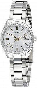 Женские часы Casio Core LTP1302D-7A2V Серебристые, нержавеющая сталь, кварцевые, серебряный циферблат - Фото 1