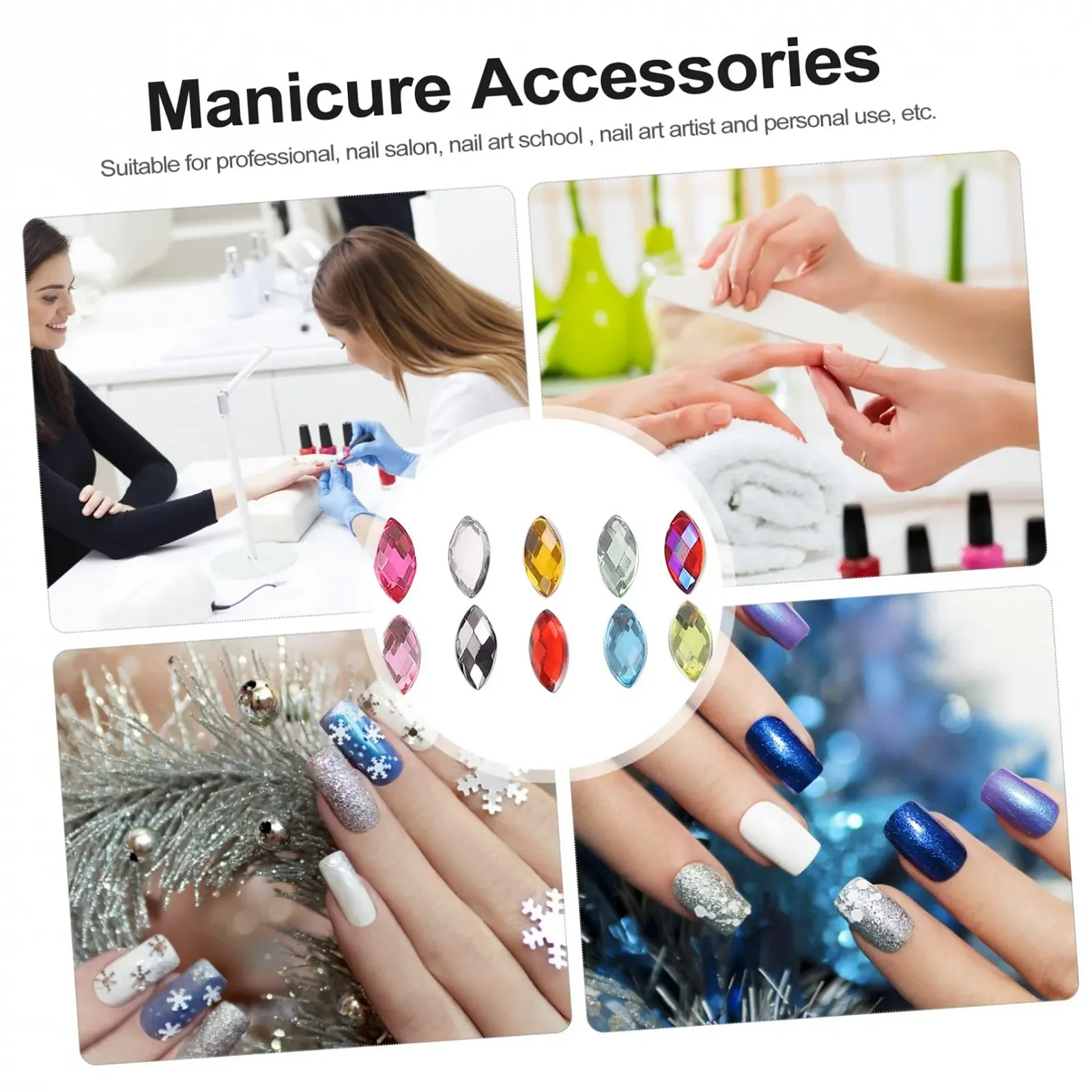 Кришталеві стрази для нігтів 3D, 1200 шт., фото №8 Кришталеві стрази для нігтів 3D, 1200 шт., фото №8