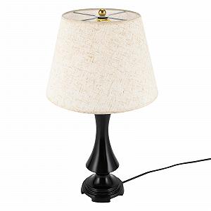 Настільна лампа Ретро Лляний абажур E27 Кнопковий перемикач - Фото 1