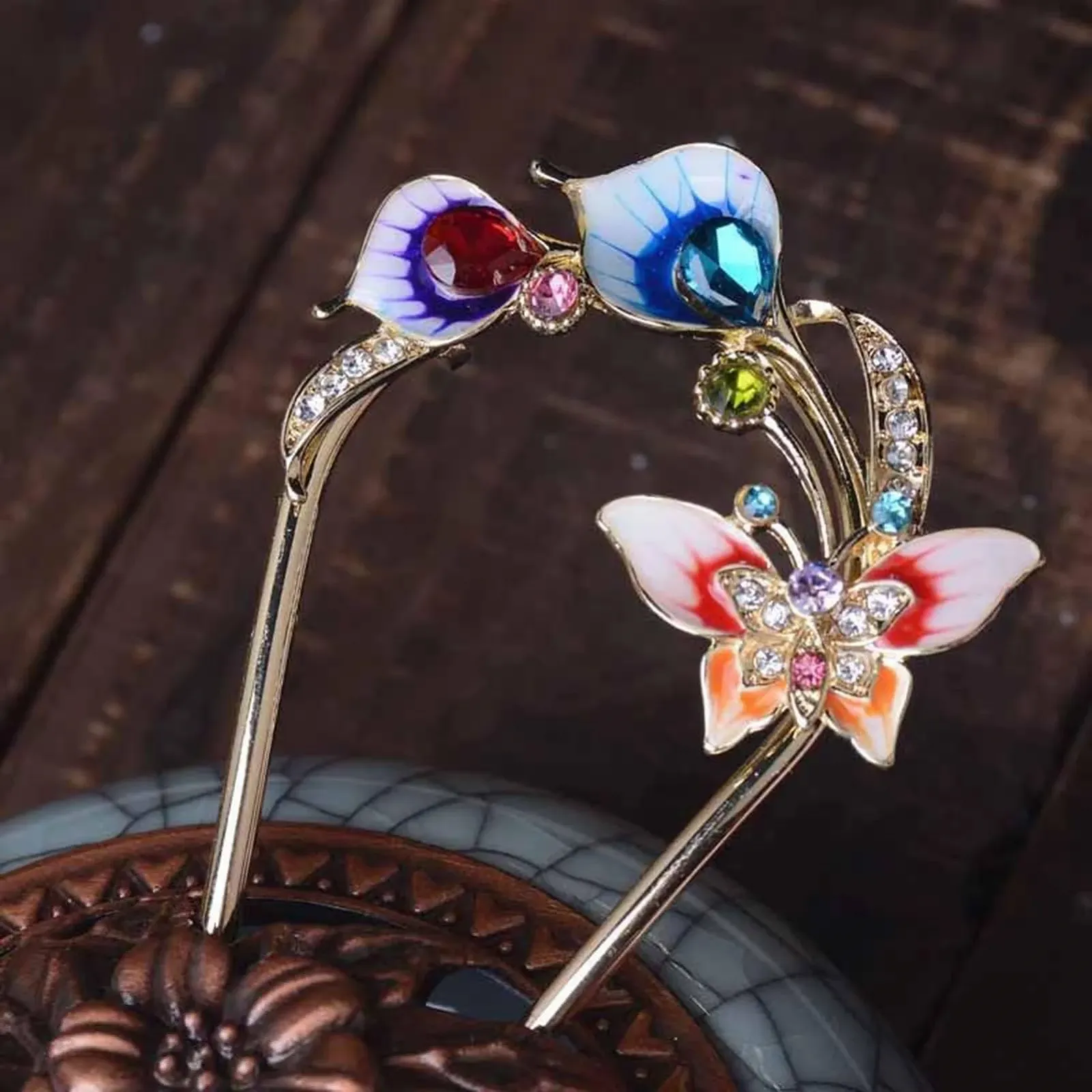 Заколка для волос U-образная Расписная, фото №2 Заколка для волос U-образная Расписная, фото №2