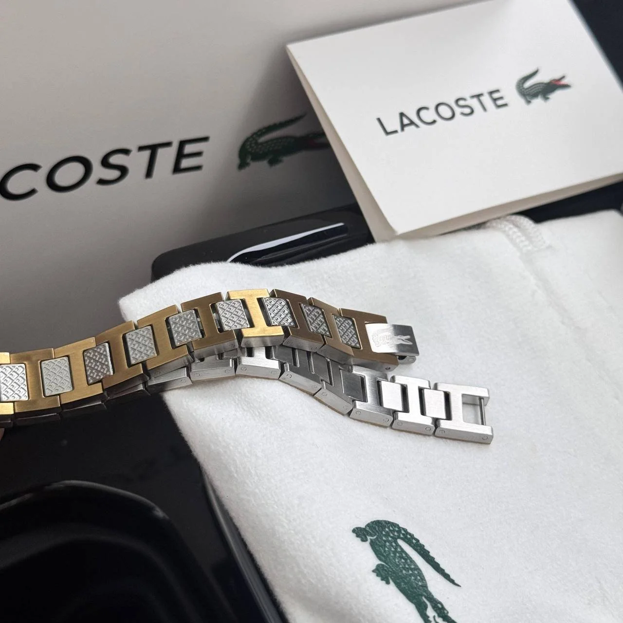 Браслет чоловічий на руку брендовий Lacoste на подарунок, фото №3