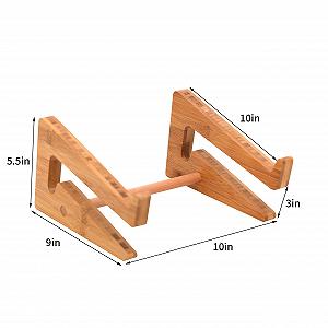 Вертикальная Деревянная Подставка для Ноутбука Nuvograin - Бамбуковая Подставка Совместима с MacBook Air Pro, Dell XPS, Surface Pro, HP, Pixelbook, Lenovo и Другими - для Ноутбуков 13-17.7 дюймов synthetic.ua - Фото 1