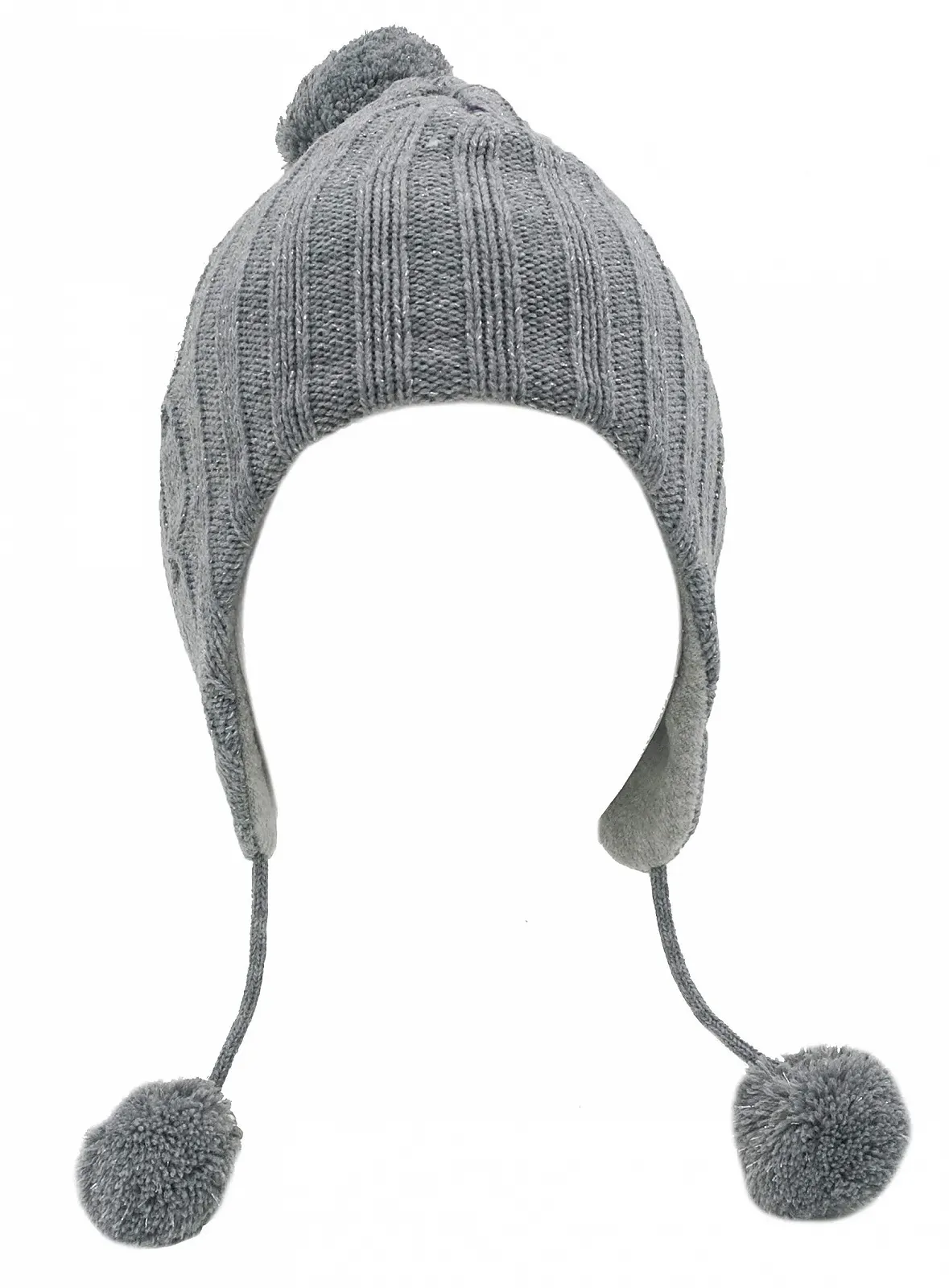 Шапка-перуанка для дівчаток SSP з помпоном, блискітками, фото №1 Шапка-перуанка для дівчаток SSP з помпоном, блискітками, фото №1