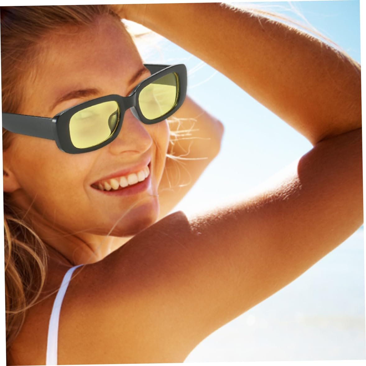 Сонцезахисні окуляри прямокутні Pesoncarl вінтаж ретро 70-х для чоловіків, фото №5