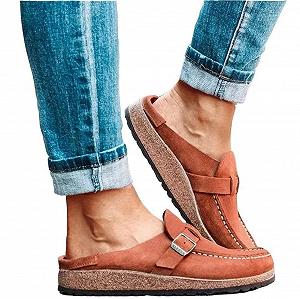 Купить Женские Шлепанцы Летние Клоги Замшевые - Фото 1 Женские Шлепанцы Летние Клоги Замшевые - Фото 1