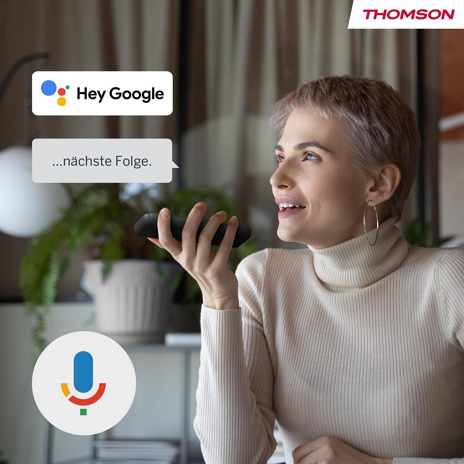 Медиаплеер стриминговый стик THOMSON Google TV 140, 4K UHD, Google Assistant, Googlecast, Wi-Fi, Bluetooth 5.0, HDMI, Dolby Atmos, DTS Digital Surround, HDR10, 2 ГБ RAM, 8 ГБ Memory, фото №6