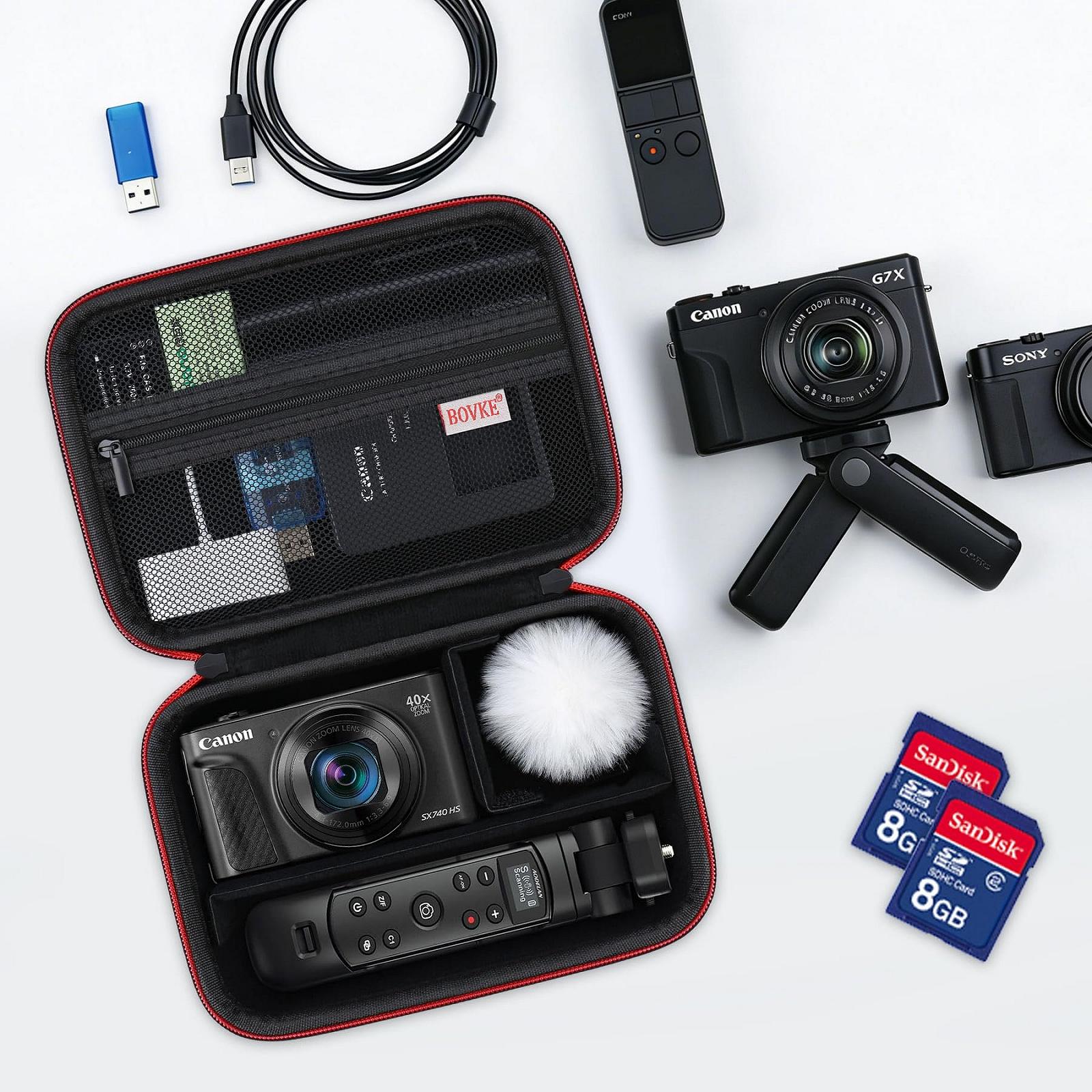 Кейс для переноски BOVKE для Canon G7X Mark III/Mark II PowerShot SX740 Sony ZV-1 II/ZV-1F Black, фото №7
