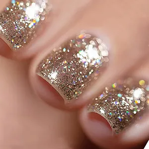 Гель-лак Vishine Блискітки Діамант Світле Золото #914 - Фото 1