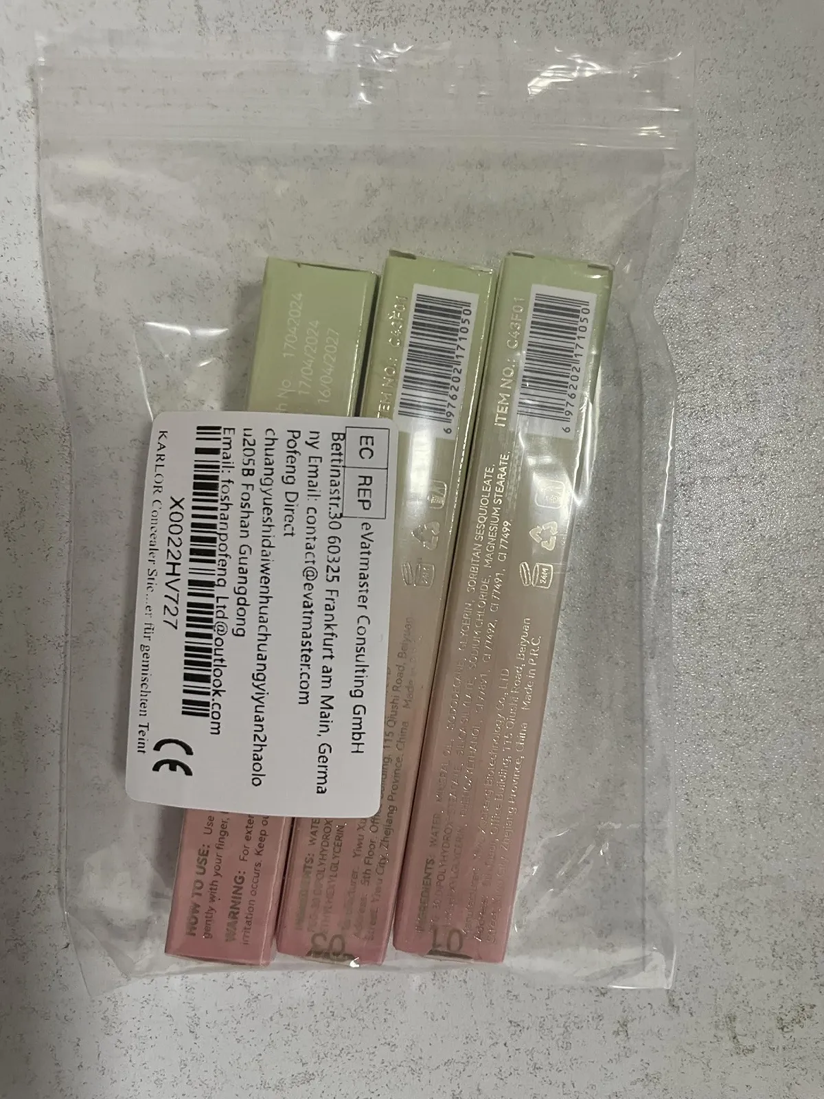 Коректор KARLOR Набір стіків 3 шт. Зелений Рожевий Фіолетовий Коректор для очей, фото №7