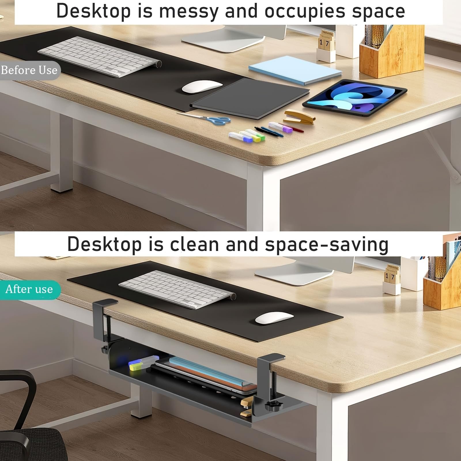 Тримач для ноутбука під стіл Металевий Кронштейн-Полиця для ноутбука Підстільний, фото №4 Тримач для ноутбука під стіл Металевий Кронштейн-Полиця для ноутбука Підстільний, фото №4