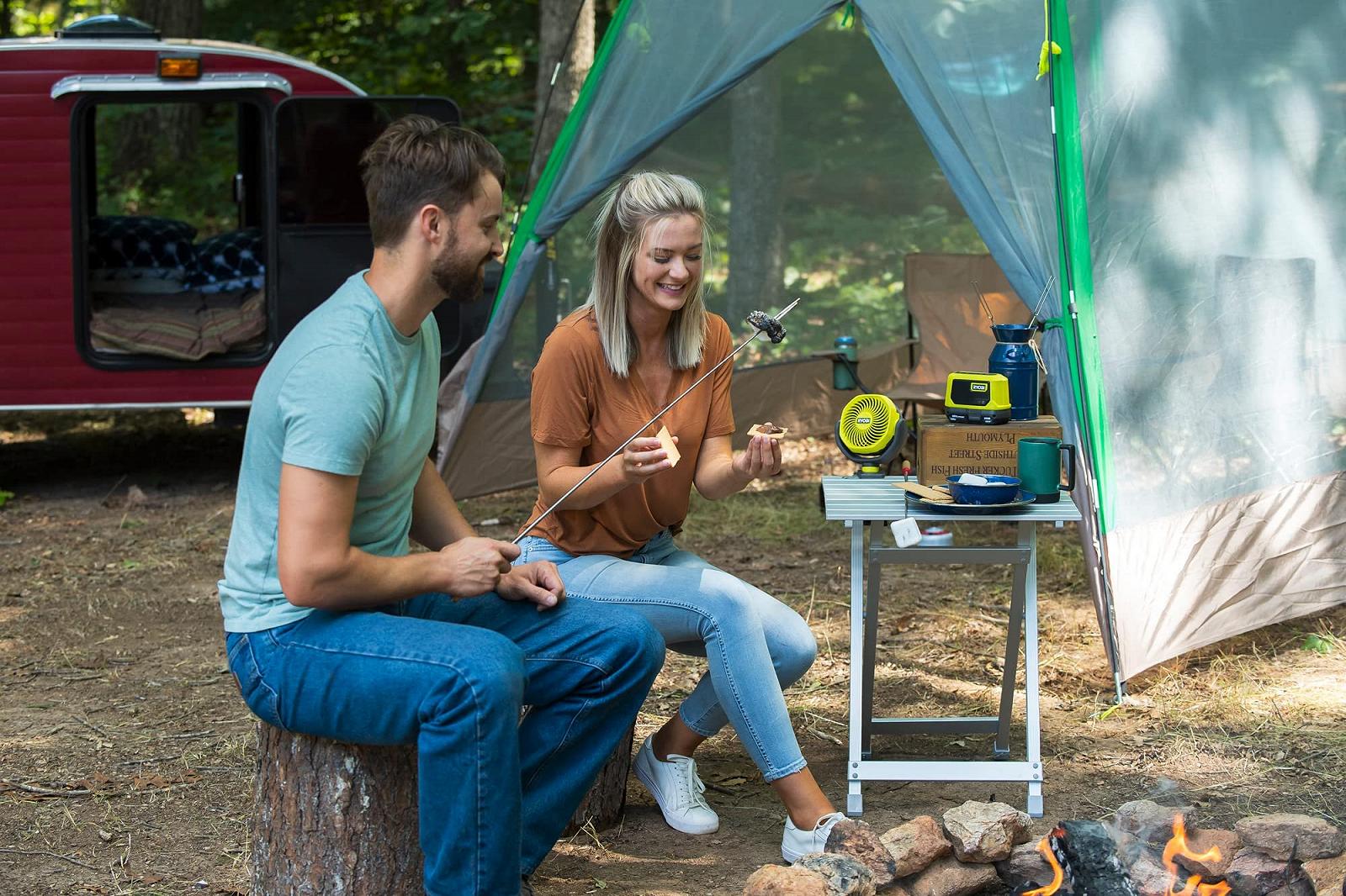 Вентилятор RYOBI 18 V RCF18-0 (кліпса, компактний та портативний, 2-рівневе регулювання, діаметр барабана 10 см, без акумулятора та зарядного пристрою, в коробці), зелений, фото №4