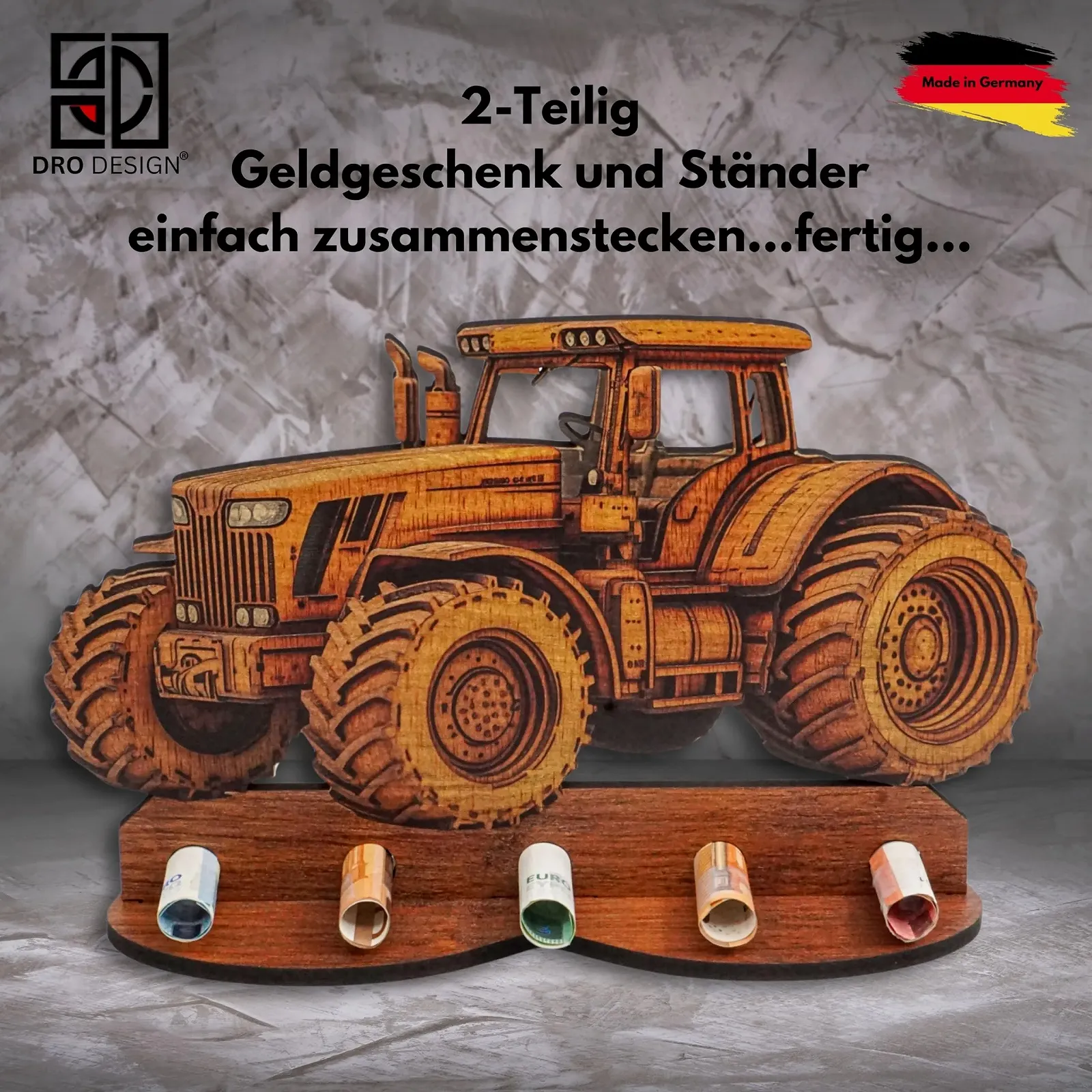 Креативний грошовий подарунок DRO Design у вигляді трактора з дерев'яним оздобленням Прикраса, фото №8 Креативний грошовий подарунок DRO Design у вигляді трактора з дерев'яним оздобленням Прикраса, фото №8